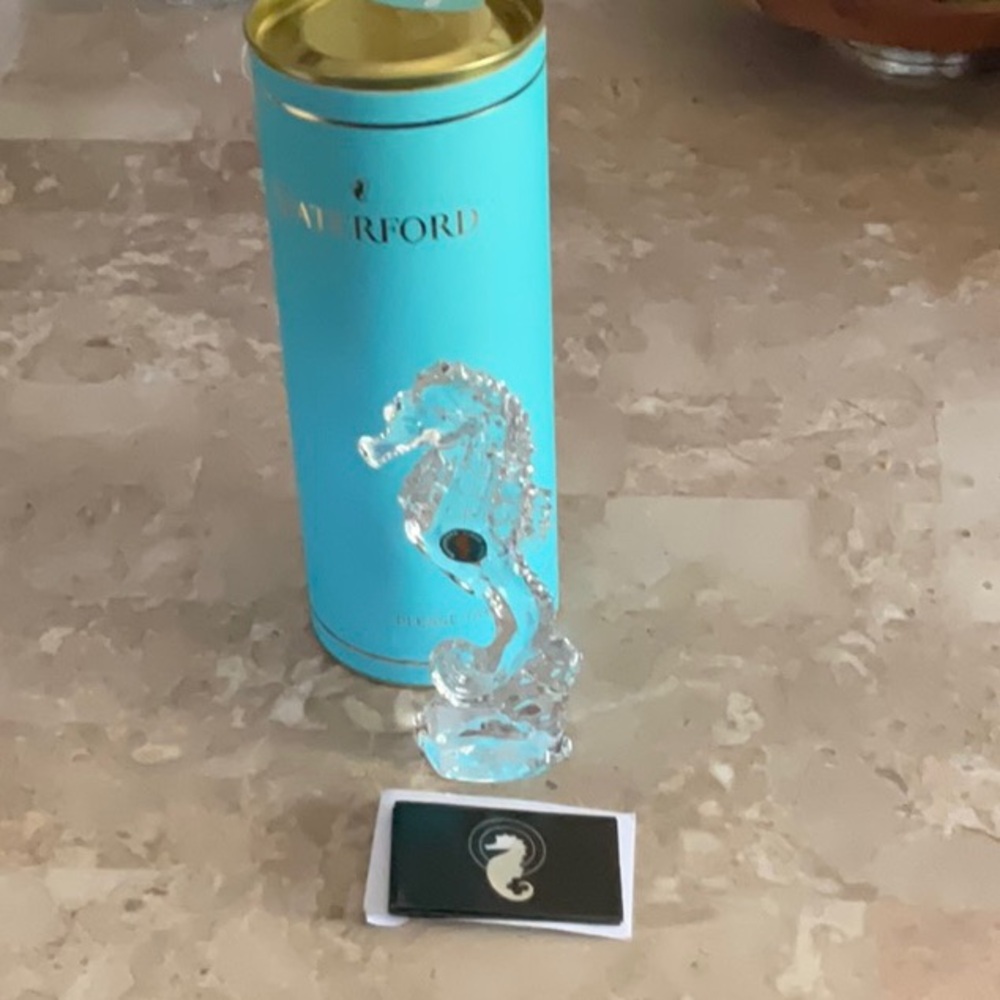 Waterford Crystal Seahorse Paperweight